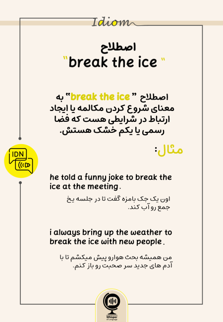 Idiom-Break the Ice