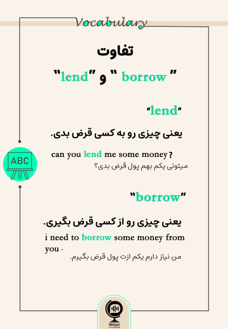 Vocab-تفاوت Lend & Borrow