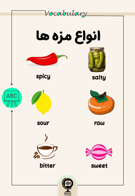 Vocabulary_مزه ها